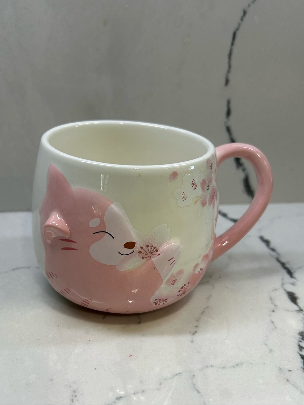 Starbucks Sakura Cute Cat Cherry Blossom Coffee Mug Limited Edition